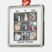 Moderne Jubileum voor aangepaste weddenschappen 9  Metalen Ornament (Links)