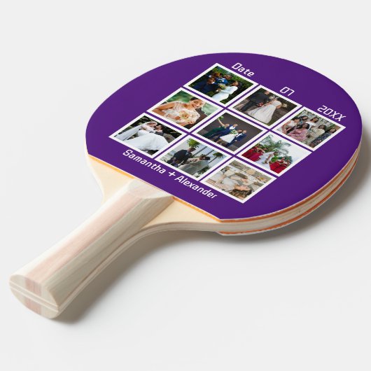 Moderne Jubileum voor aangepaste weddenschappen 9  Tafeltennisbatje (Voorkant Gekanteld)