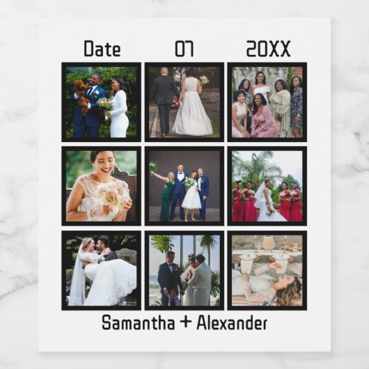 Moderne Jubileum voor aangepaste weddenschappen 9  Wijn Etiket (Enkel label)