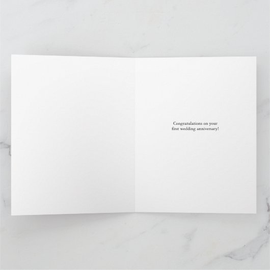 Moderne Jubileum voor het eerste huwelijk met Foto Kaart (Binnen)