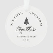 Moderne Jubileum voor kerstparen Ornament (voorkant)