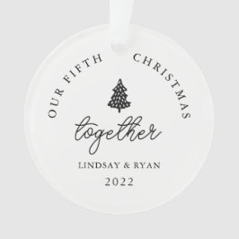 Moderne Jubileum voor kerstparen Ornament