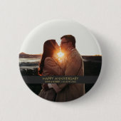Moderne jubileumfoto liefde ronde button 5,7 cm (Voorkant)