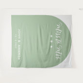Moderne juffrouw tot mevrouw Bruidsdouche Sage Gro Wandkleed (Voorkant (horizontaal))