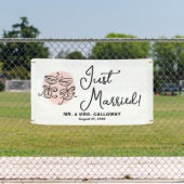 Moderne juichen net getrouwd auto banner (Insitu)