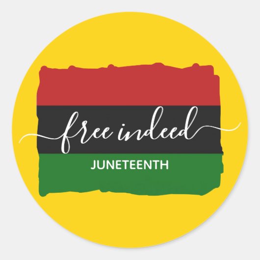 Moderne JUNETEENTH Echt vrij Ronde Sticker (Voorkant)