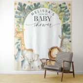 Moderne jungle dieren cute safari achtergronden wandkleed (In situ)