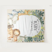 Moderne jungle dieren knuffel safari achtergronden wandkleed (Voorkant (horizontaal))