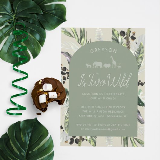 Moderne Jungle Groene Boog | Twee Wilde Kaart
