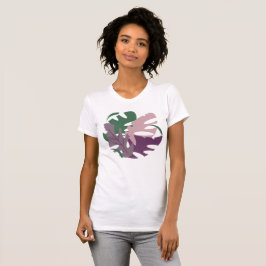 Moderne Jungle Tropische Monstera Kleurrijke Blade T-shirt