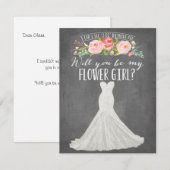 Moderne jurk | Bruidsmeisje Kaart (Voorkant / Achterkant)