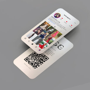 Moderne jurken Designer Zilver Goud Instagram Grid Visitekaartje