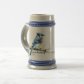 Moderne Just Birding Blue Jays Bierpul (Voorkant links)