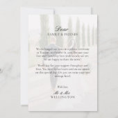 Moderne 'Just Married' foto Aankondiging (Achterkant)