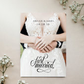 Moderne 'Just Married' foto Aankondiging