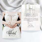 Moderne 'Just Married' foto Aankondiging