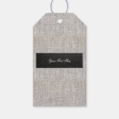Moderne Jute Cadeaulabel (Voorkant)