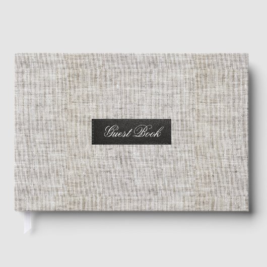 Moderne Jute Gastenboek (Voorkant)