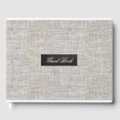 Moderne Jute Gastenboek (Voorkant)
