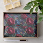 Moderne juweeltonige bloempatroon tissuepapier (Geschenk)