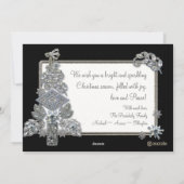 Moderne  juwelen vrolijke kerstboom Kaart (Achterkant)