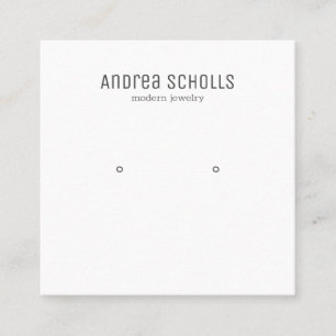 Moderne juwelenstaartwieken die oormerg maken vierkante visitekaartje