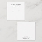 Moderne juwelenstaartwieken die oormerg maken vierkante visitekaartje (Voorkant / Achterkant)