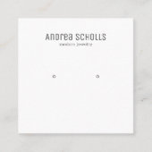 Moderne juwelenstaartwieken die oormerg maken vierkante visitekaartje (Voorkant)