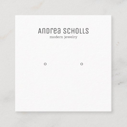 Moderne juwelenstaartwieken die oormerg maken vierkante visitekaartje (Voorkant)