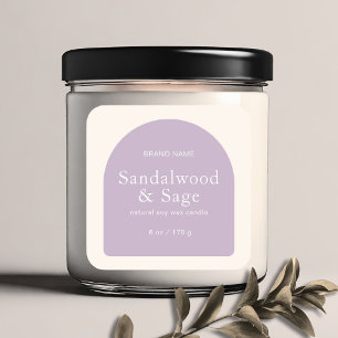 Moderne kaars boho minimalistische product verpakk vierkante sticker