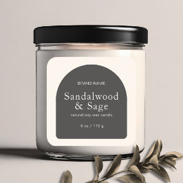 Moderne kaars boho minimalistische product verpakk vierkante sticker