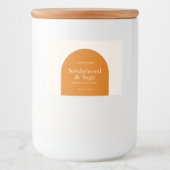 Moderne kaars boho minimalistische product verpakk voedselcontainer etiket (Voorkant)