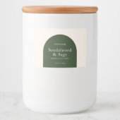 Moderne kaars boho minimalistische product verpakk voedselcontainer etiket (Voorkant)