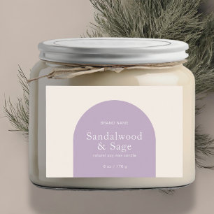 Moderne kaars boho minimalistische product verpakk voedselcontainer etiket