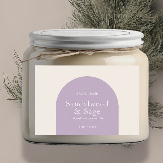 Moderne kaars boho minimalistische product verpakk voedselcontainer etiket