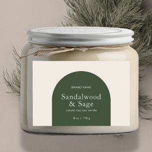 Moderne kaars boho minimalistische product verpakk voedselcontainer etiket