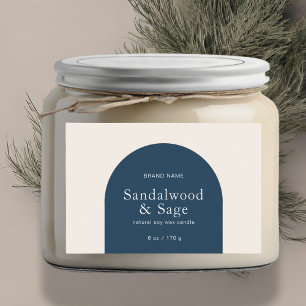 Moderne kaars boho minimalistische product verpakk voedselcontainer etiket