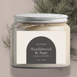 Moderne kaars boho minimalistische product verpakk voedselcontainer etiket