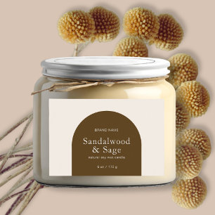 Moderne kaars boho minimalistische product verpakk voedselcontainer etiket