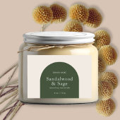 Moderne kaars boho minimalistische product verpakk voedselcontainer etiket