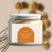 Moderne kaars boho minimalistische product verpakk voedselcontainer etiket