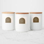 Moderne kaars boho minimalistische product verpakk voedselcontainer etiket (Flessen)