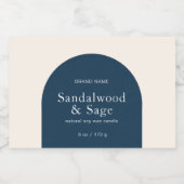 Moderne kaars boho minimalistische product verpakk voedselcontainer etiket (Enkel label)