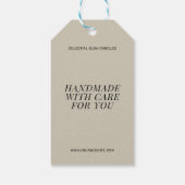 Moderne kaars eenvoudige branding cadeau label cadeaulabel (Achterkant)