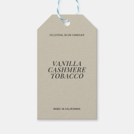 Moderne kaars eenvoudige branding cadeaubijsluiter cadeaulabel