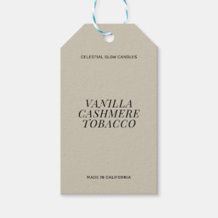 Moderne kaars eenvoudige branding cadeaubijsluiter cadeaulabel