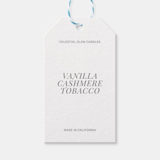 Moderne kaars eenvoudige branding cadeaublabel cadeaulabel (Voorkant)
