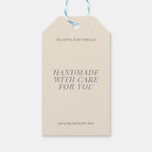 Moderne kaars eenvoudige branding cadeaukaart cadeaulabel (Achterkant)
