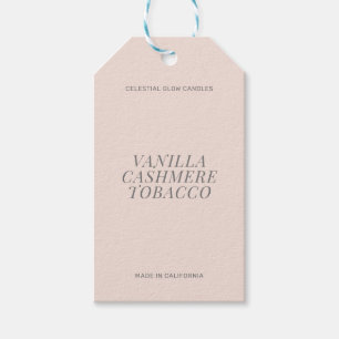 Moderne kaars eenvoudige branding cadeaukaart cadeaulabel