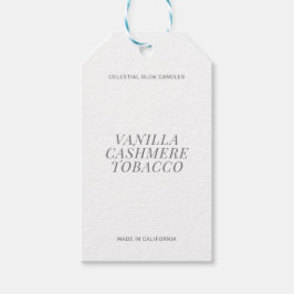 Moderne kaars eenvoudige branding gift tag cadeaulabel